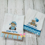 Baby Boy Bear Burp Clothes 2